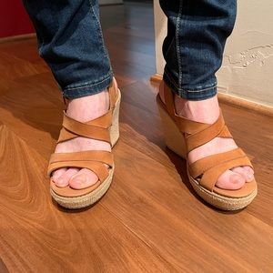 Timberland Earthkeepers Tan Wedge Sandals Size 6 M